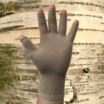 3D Knit Compression Open Finger Gloves Man Hand
