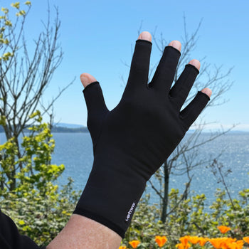 Infrared Open Finger Gloves with Grip for Arthritis, Raynaud’s, Carpal Tunnel