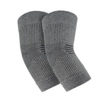 Pair of Grey Elbow Compression Sleeves Seamless and Comfortable