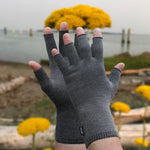 Fingerless Pain Relief Gloves 3D Knit Man Hands