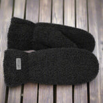 Women's Bouclé Mittens Back Hand and Palm