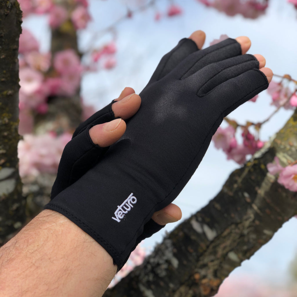 Infrared Fleece Open Finger Gloves Palm Grip - Raynaud's Syndrome