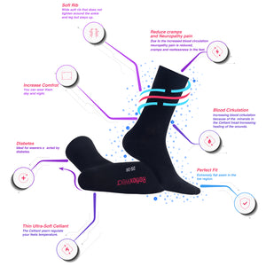 Infrared Thin Socks Black Features and Benefits