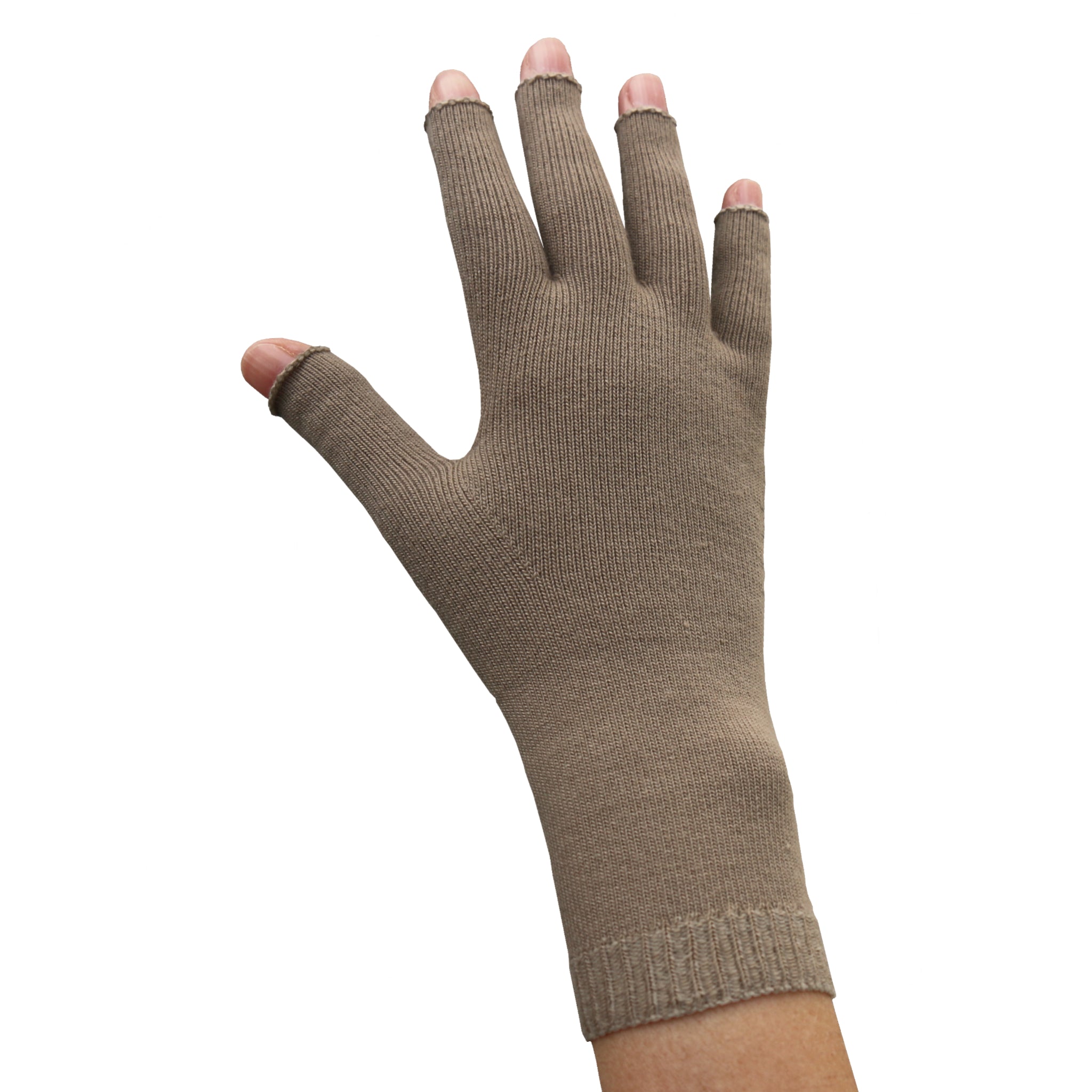 Compression 15-20 mmHg Seamless Open Finger Gloves for Swollen Hands