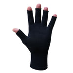 Infrared Compression Fingertip Gloves Palm Dotted Grip - Gloves for Therapy by Veturo