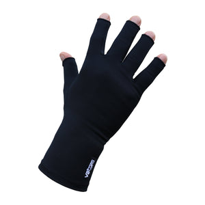 bicycle gloves for arthritis Infrared Compression Open Finger Gloves Grip Arthritis & Cold Hands Large / Black