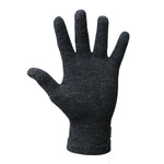 3D Knit Infrared Circulation Full Finger Gloves Dark Grey Heather