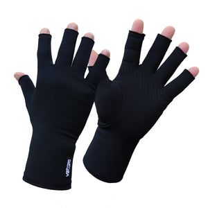 Infrared Fleece Open Finger Gloves with Grip to Keep Hands Warm