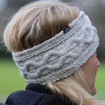 Hand Knit Infrared Lined Wool Headband Head Wrap