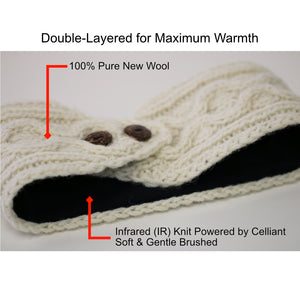Infrared Lined Wool Headband Double Layered Key Feature