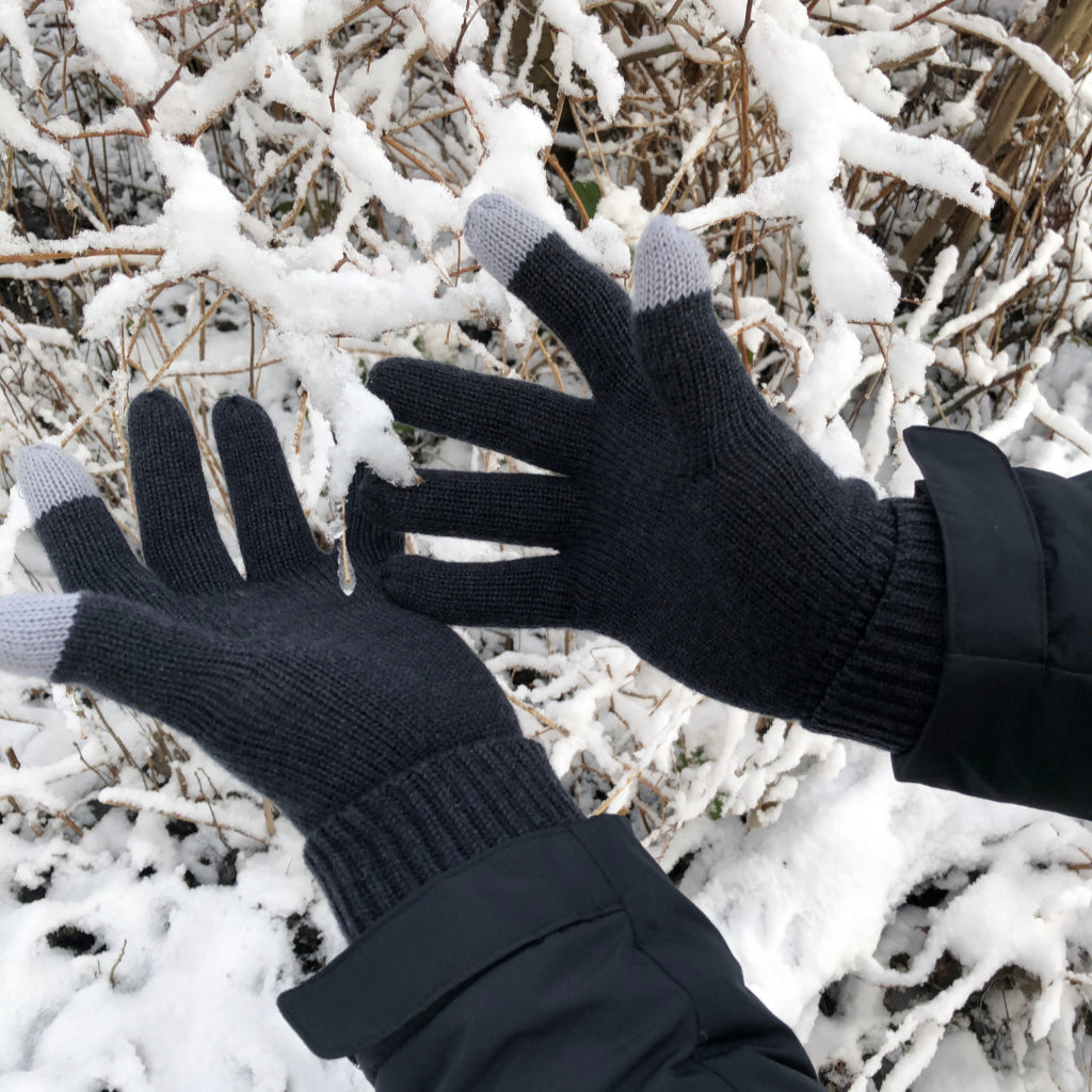 Knitted Gloves for Men 100% Merino Wool Hand Gloves Soft Winter Spring  Gloves Organic Knit Accessories Gifts for Men Dark Gray -  Israel