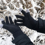 Men’s Merino Wool Seamless Gloves Natural Warmth
