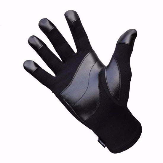 Infrared Gloves Supple Leather Grip Patches Black