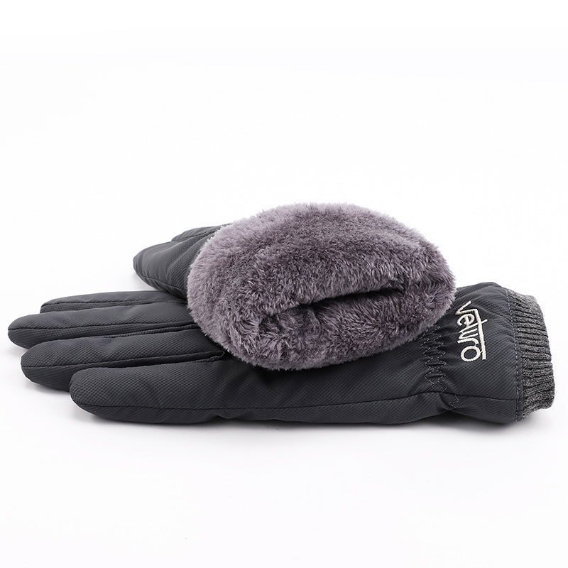 Fleece-Lined Softshell Water-Resistant Touchscreen Thermal Gloves